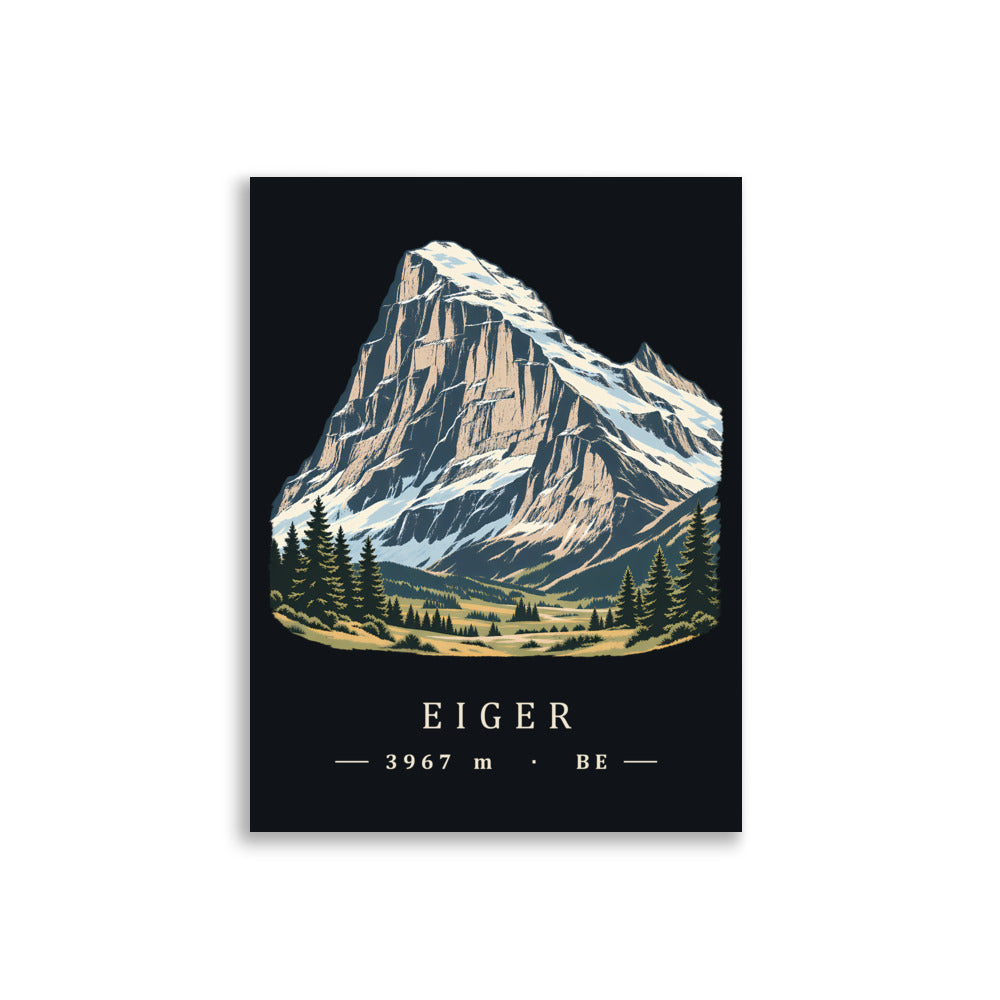 Eiger Grindelwald Poster im Format 30 × 40 cm als Mockup