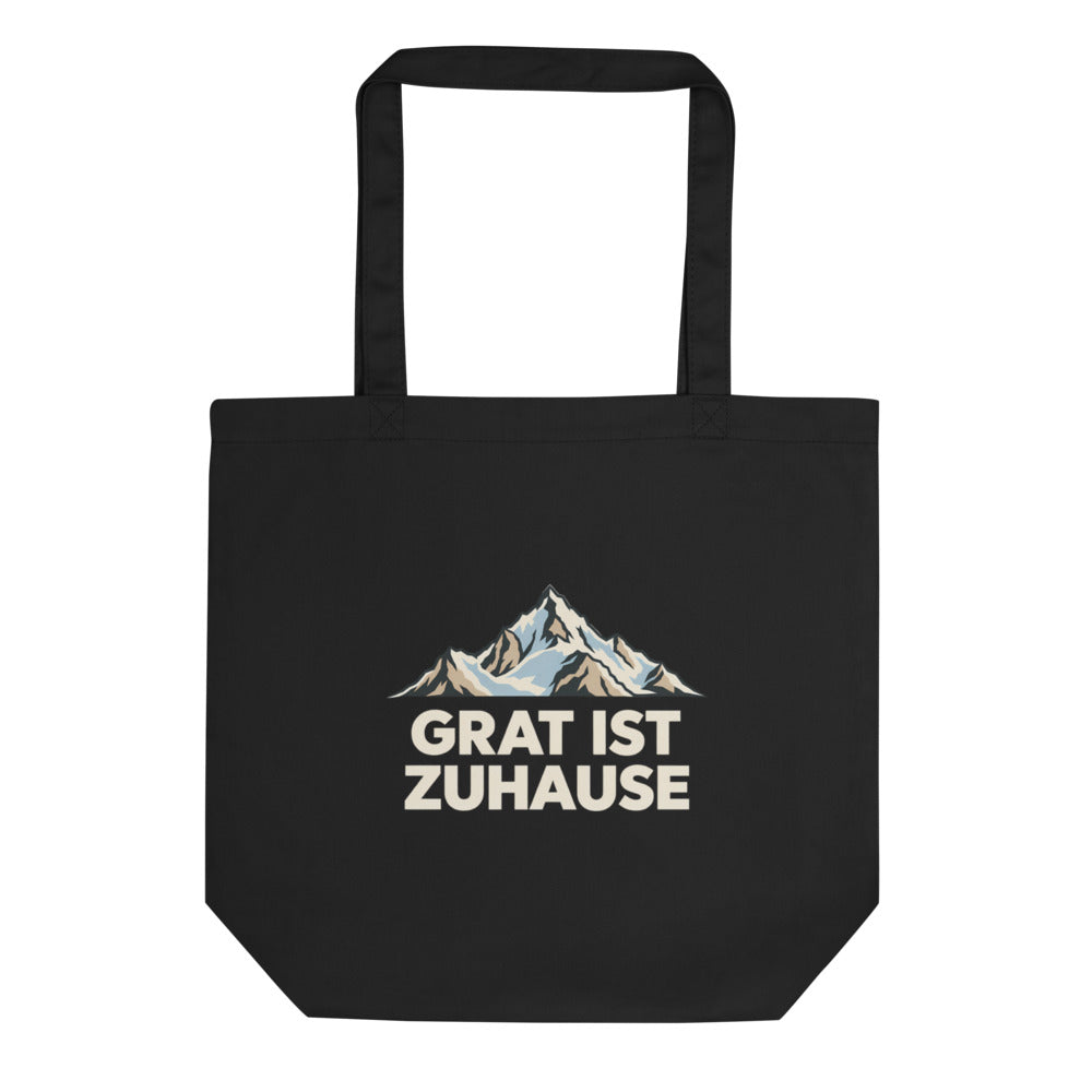 Grat ist Zuhause Stoffbeutel – Schwarz