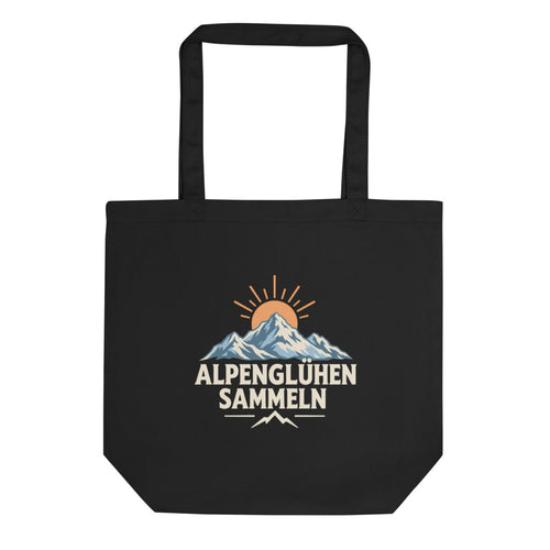 Alpenglühen sammeln Stoffbeutel – Schwarz