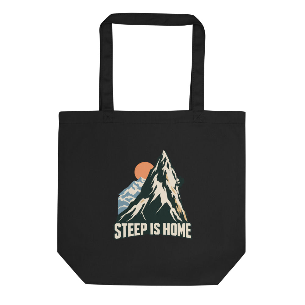 Steep is Home Stoffbeutel – Schwarz