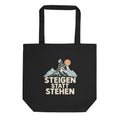 Steigen statt stehen Stoffbeutel – Schwarz