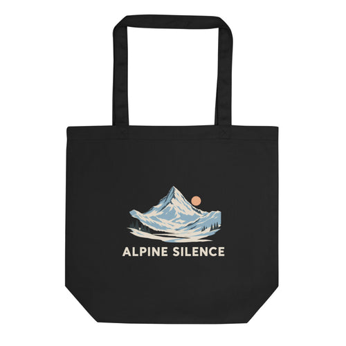 Alpine Silence Stoffbeutel – Schwarz