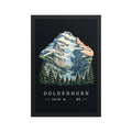 Doldenhorn Kandersteg Poster mit Rahmen – Schwarz