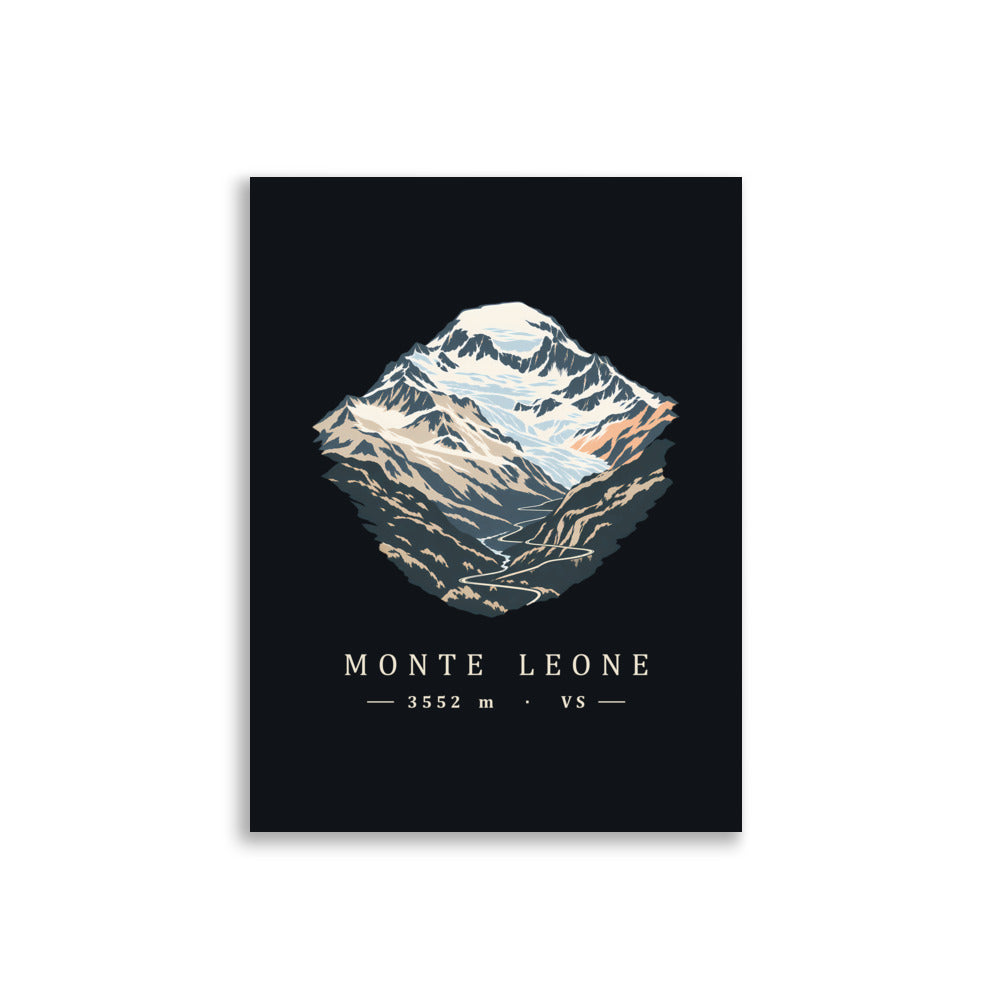Monte Leone Simplon Poster – 30 × 40 cm