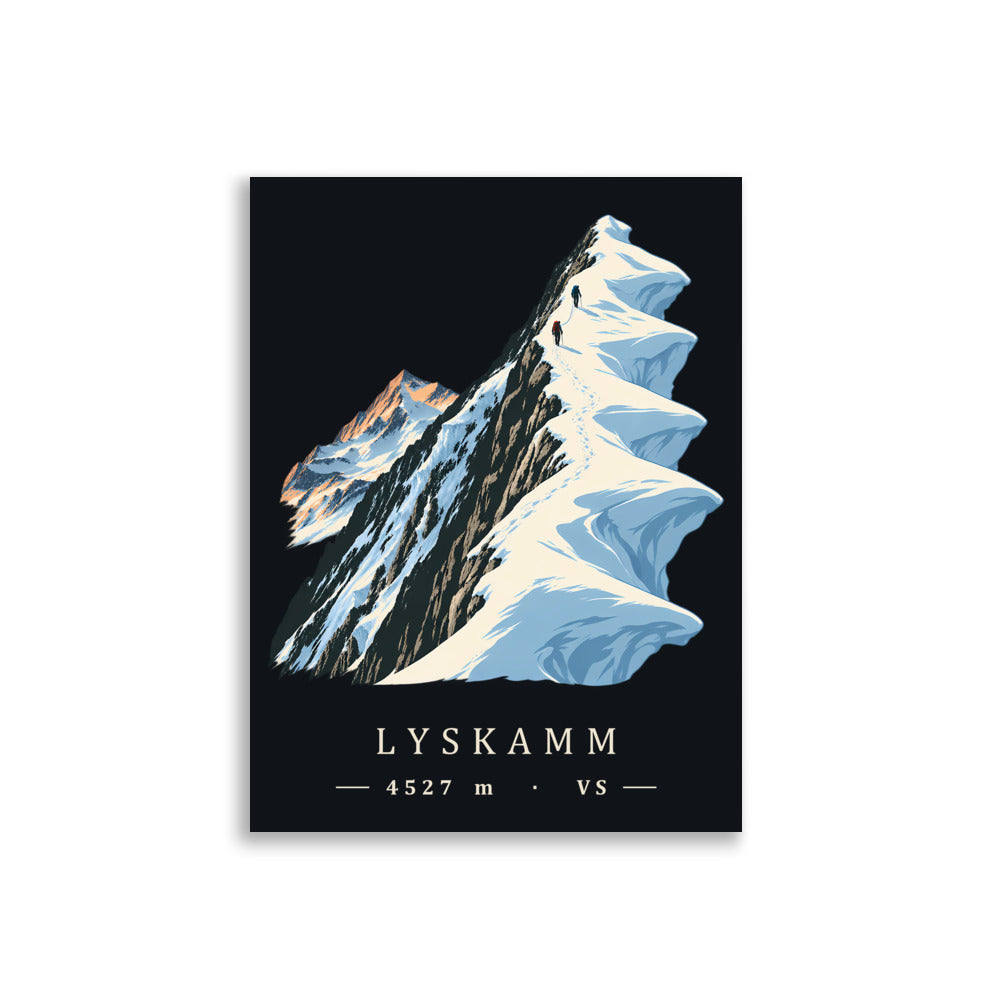Lyskamm Wechtengrat Poster – 30 × 40 cm
