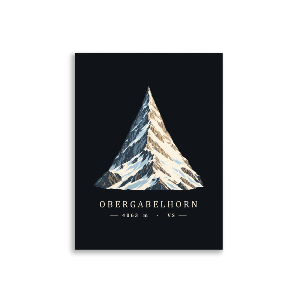 Obergabelhorn Pyramide Poster – 30 × 40 cm