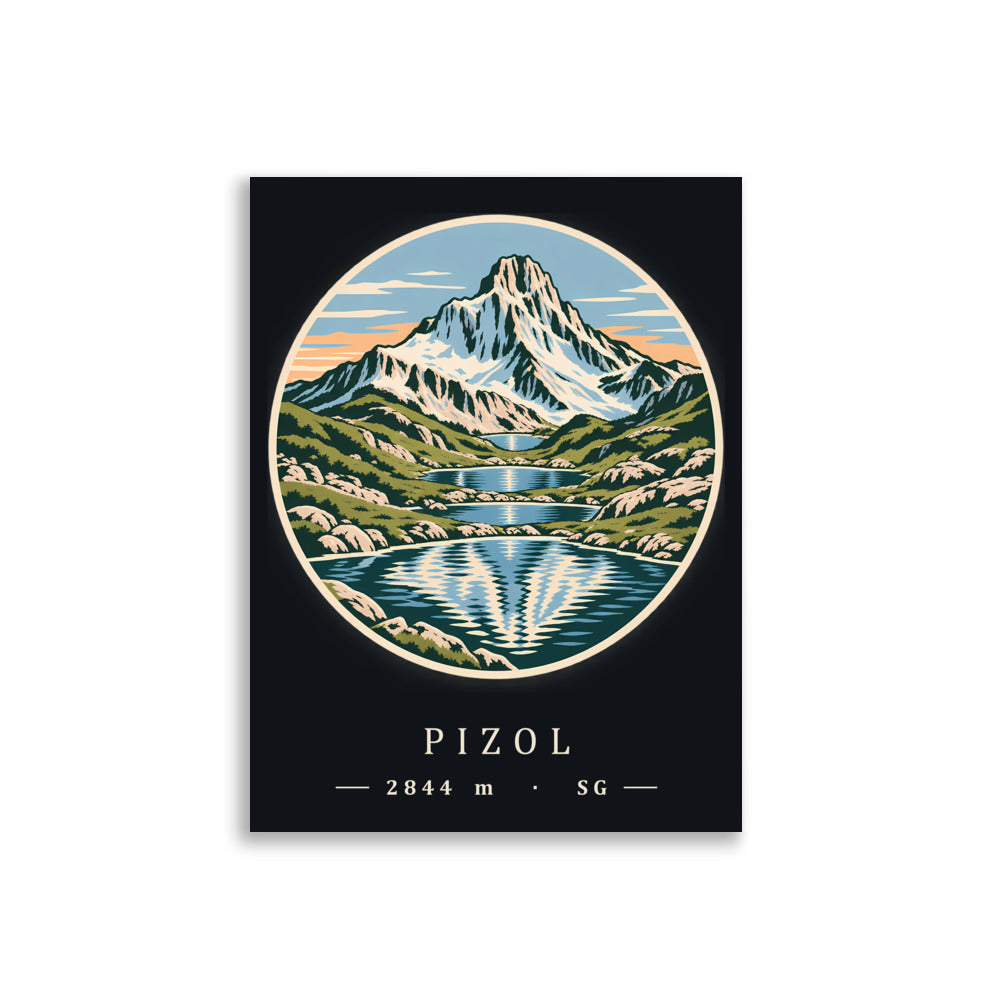 Pizol Bergseen Poster – 30 × 40 cm