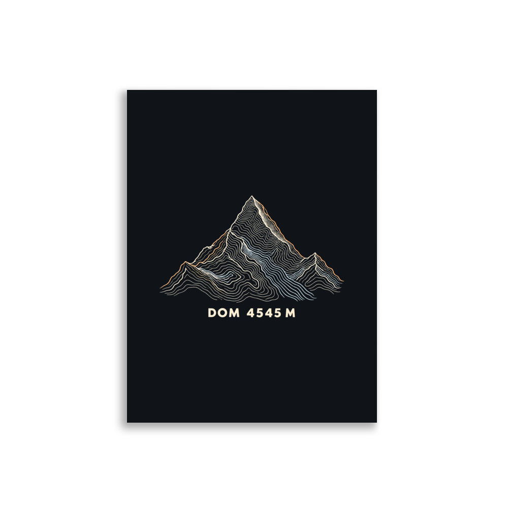 Dom Höhenlinien Poster – 30 × 40 cm
