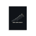 Geh den Grat Höhenlinien Poster – 30 × 40 cm