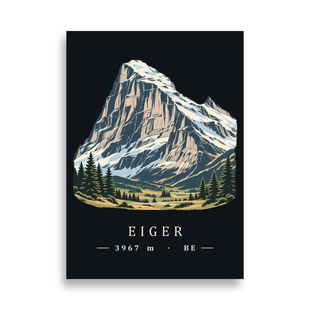 Eiger Grindelwald Poster – 50 × 70 cm