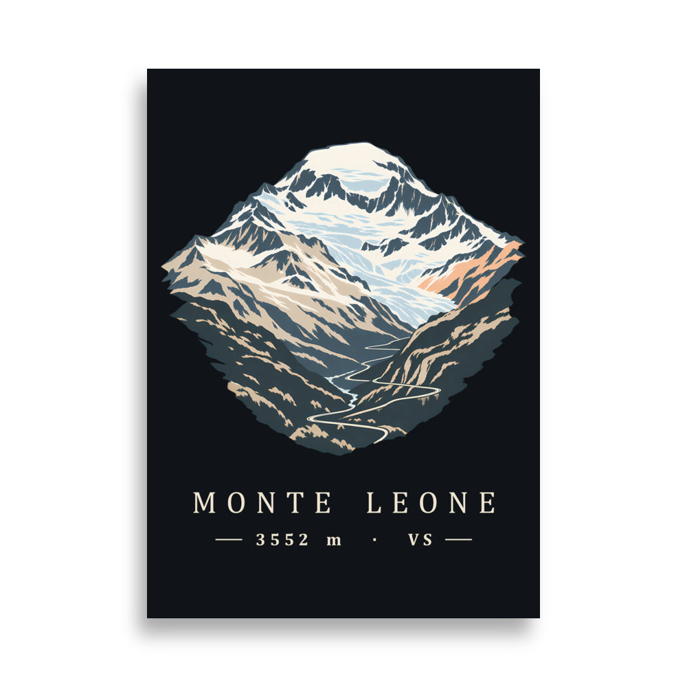Monte Leone Simplon Poster – 50 × 70 cm