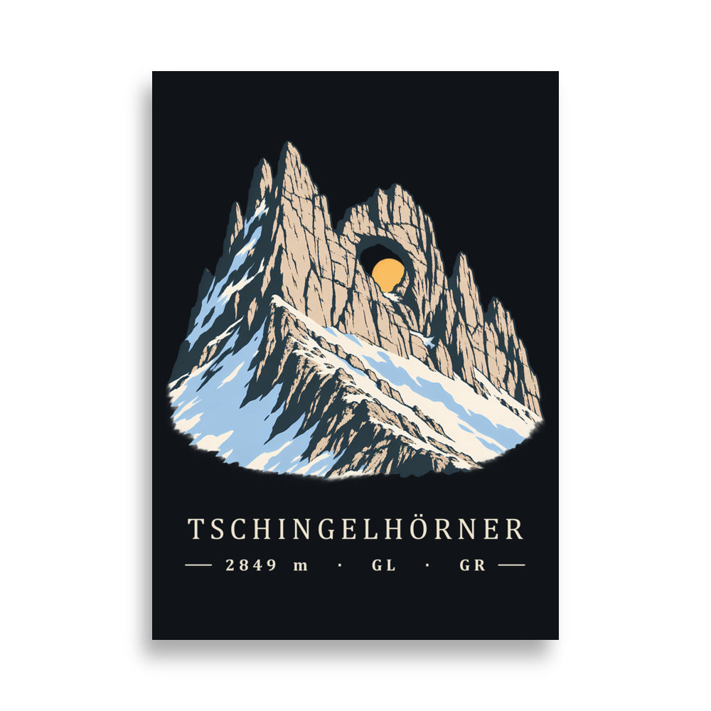 Tschingelhörner Martinsloch Poster – 50 × 70 cm