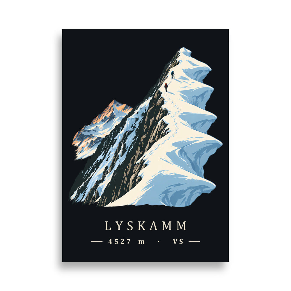 Lyskamm Wechtengrat Poster – 50 × 70 cm