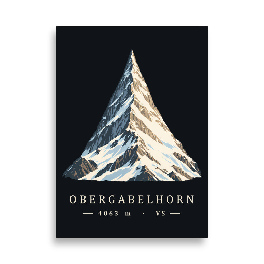 Obergabelhorn Pyramide Poster – 50 × 70 cm