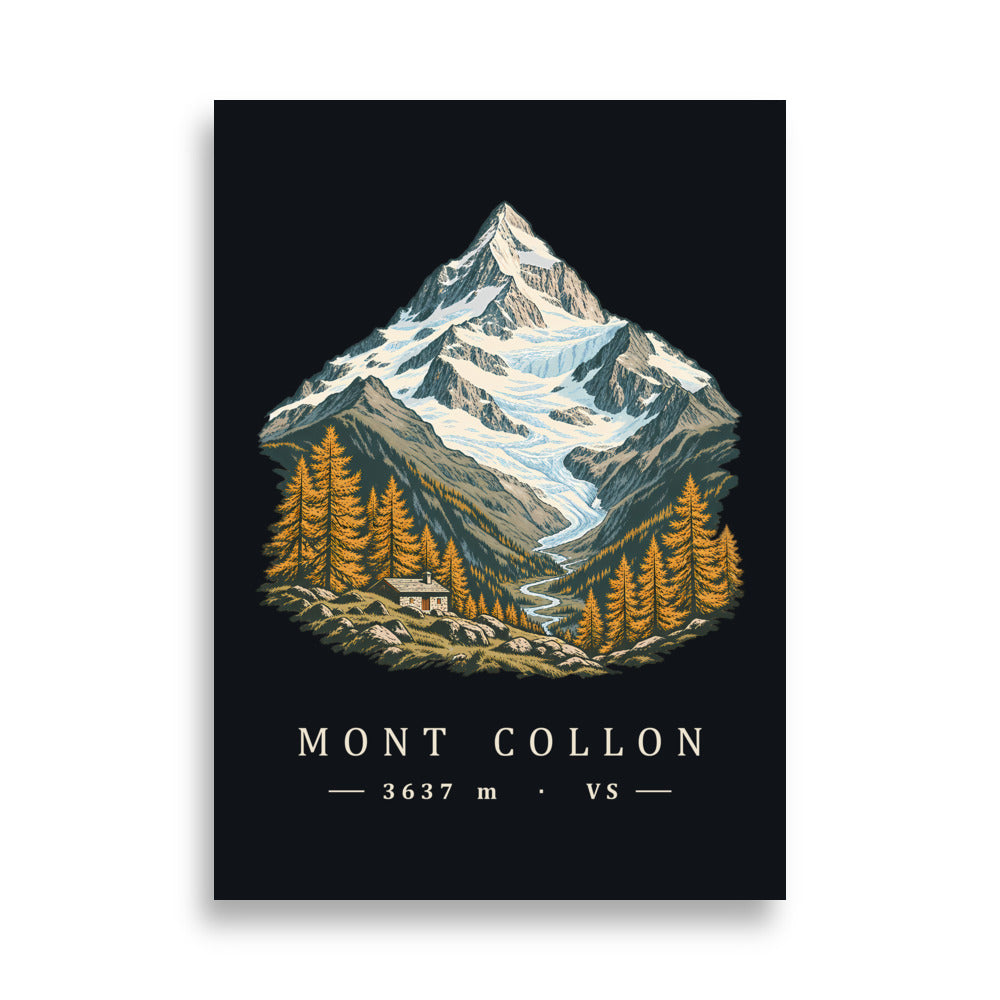 Mont Collon Arolla Poster – 50 × 70 cm