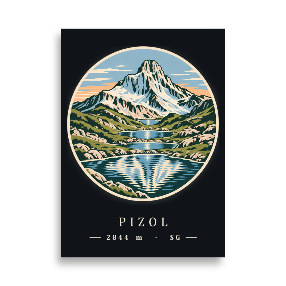 Pizol Bergseen Poster – 50 × 70 cm