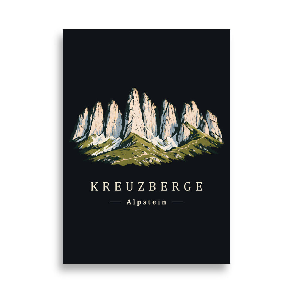 Kreuzberge Alpstein Poster – 50 × 70 cm