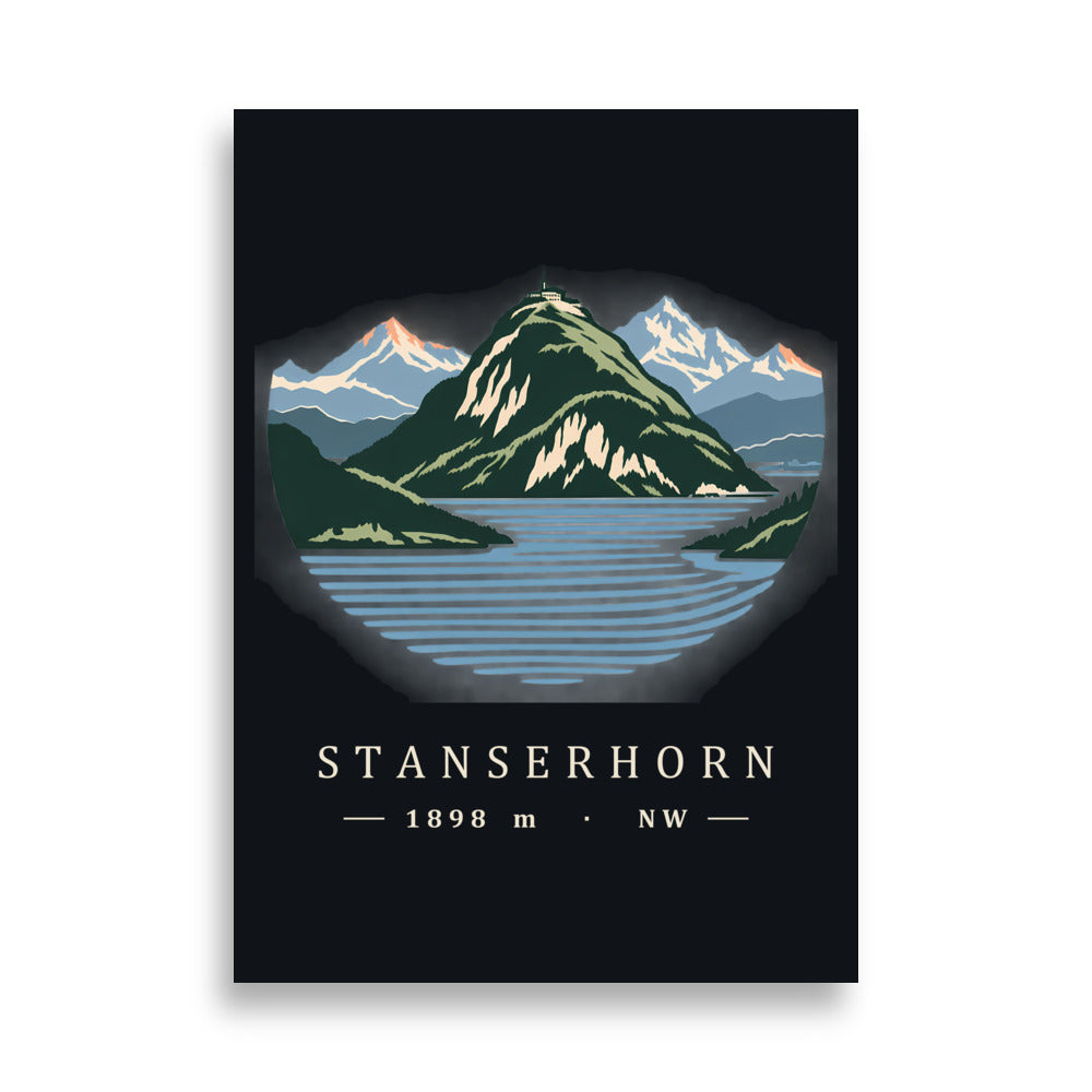 Stanserhorn Vierwaldstättersee Poster – 50 × 70 cm