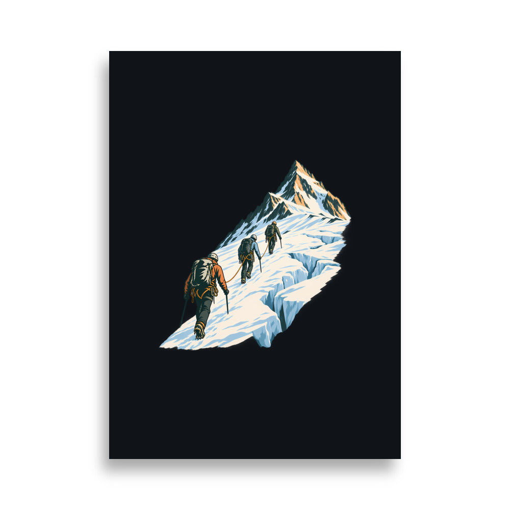 Gletscher Seilschaft Poster – 50 × 70 cm