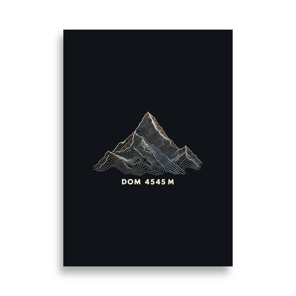 Dom Höhenlinien Poster – 50 × 70 cm