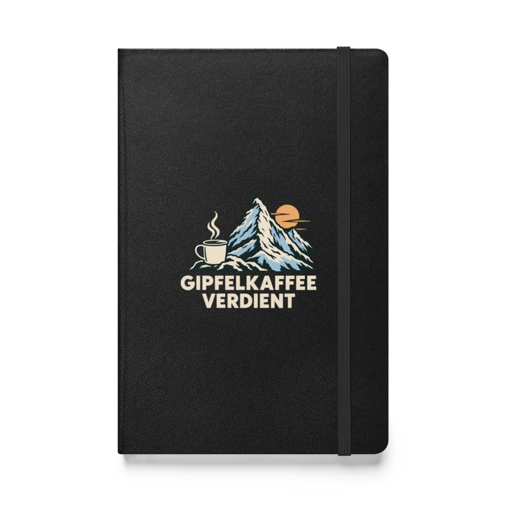 Gipfelkaffee verdient Notizbuch – Schwarz