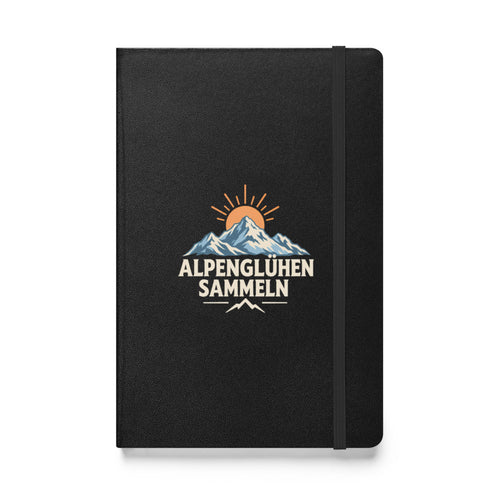 Alpenglühen sammeln Notizbuch – Schwarz