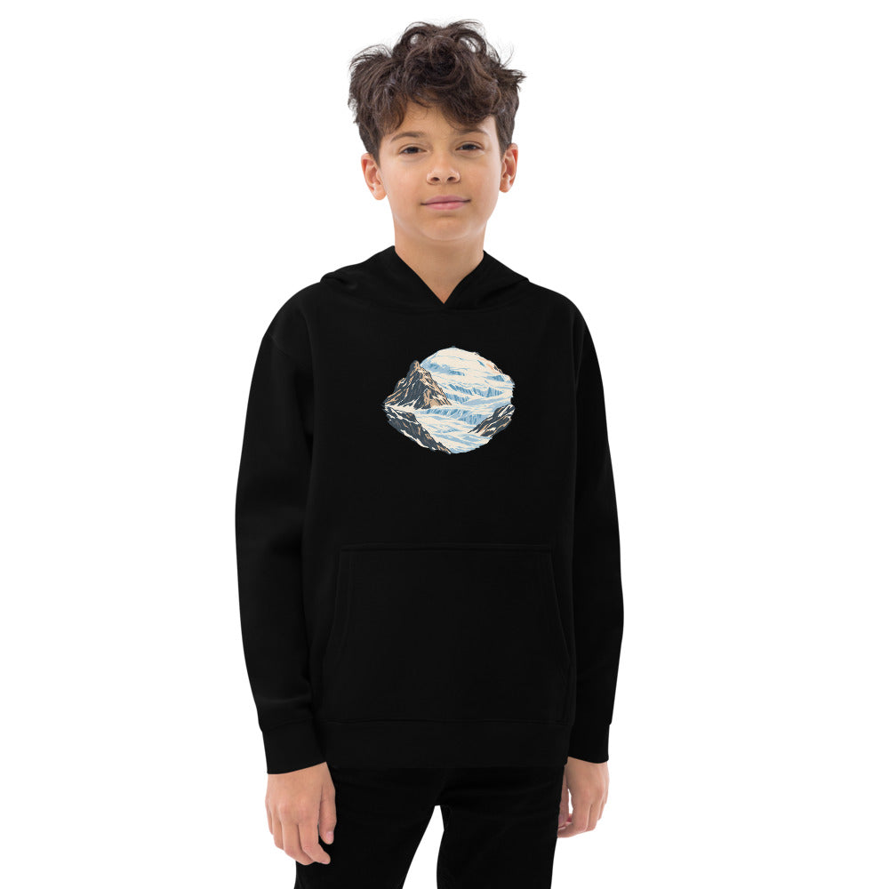 Klein Titlis Felsnase Kinder-Hoodie – Schwarz