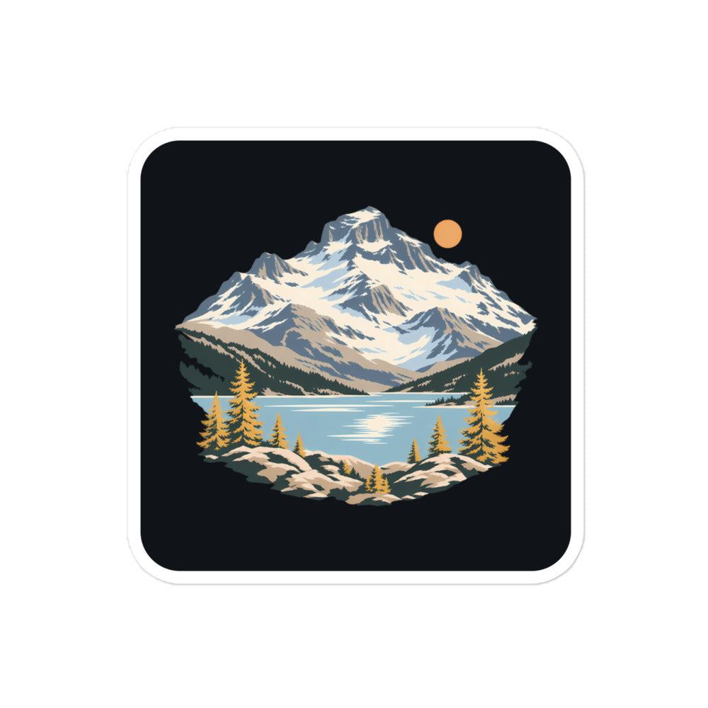 Piz Corvatsch Engadin Sticker – 10 × 10 cm
