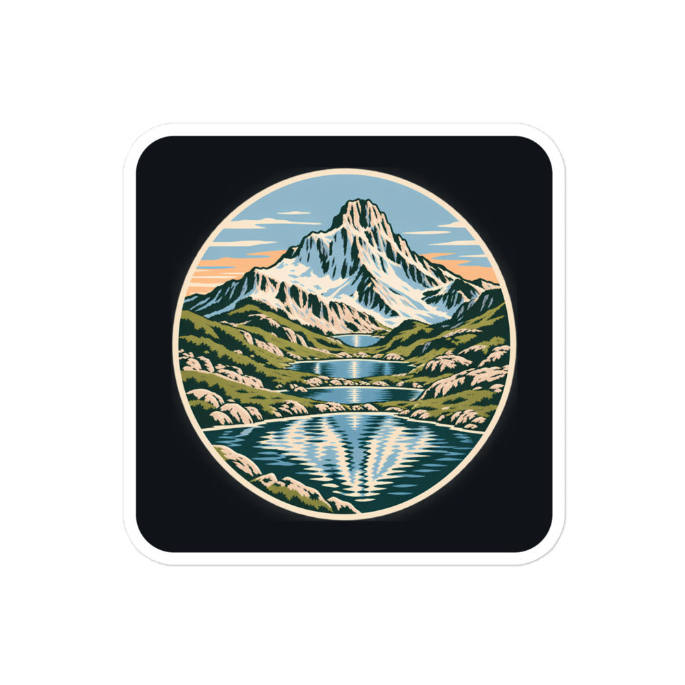 Pizol Bergseen Sticker – 10 × 10 cm