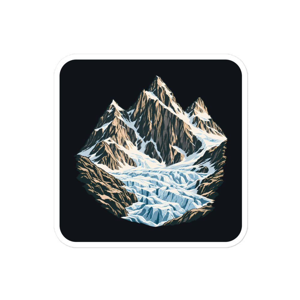 Fiescherhörner Eisbruch Sticker – 10 × 10 cm