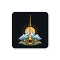 Alphorn bei Sonnenaufgang Sticker – 10 × 10 cm