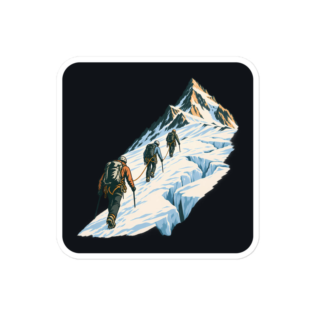 Gletscher Seilschaft Sticker – 10 × 10 cm