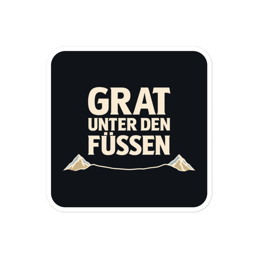 Grat unter den Füssen Sticker – 10 × 10 cm