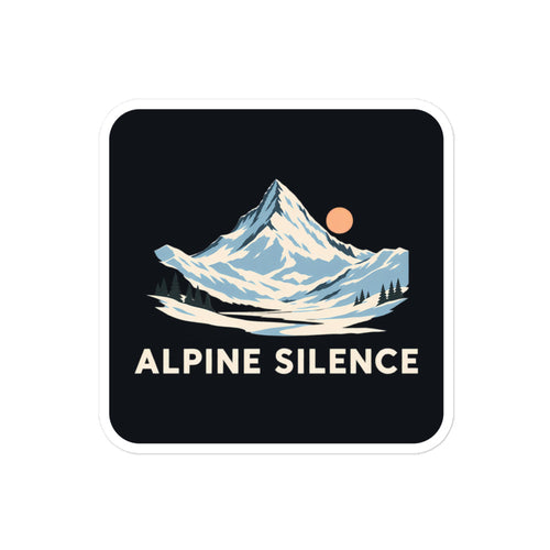 Alpine Silence Sticker – 10 × 10 cm