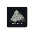 Eiger Nordwand Höhenlinien Sticker – 10 × 10 cm