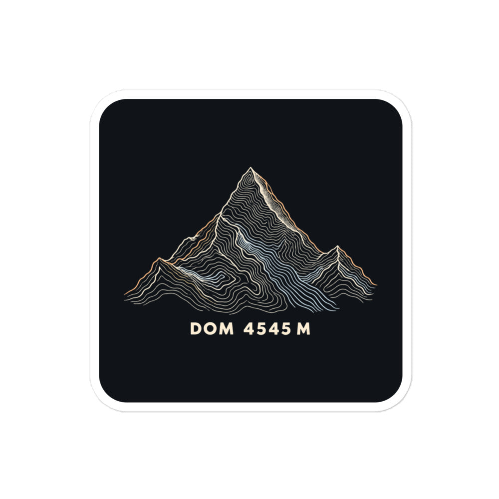 Dom Höhenlinien Sticker – 10 × 10 cm