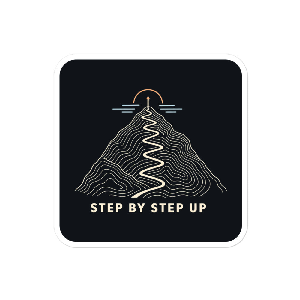 Step by Step Up Sticker – 10 × 10 cm