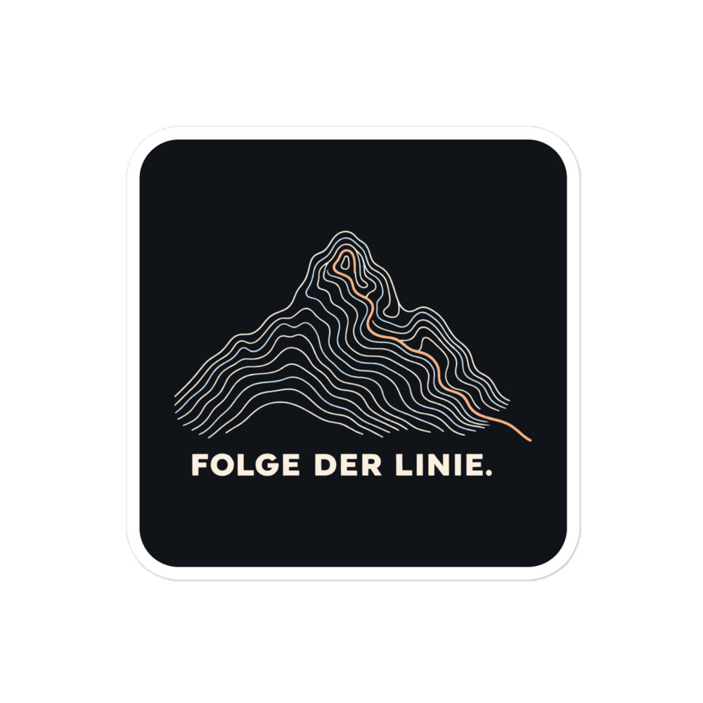 Folge der Linie Sticker – 10 × 10 cm