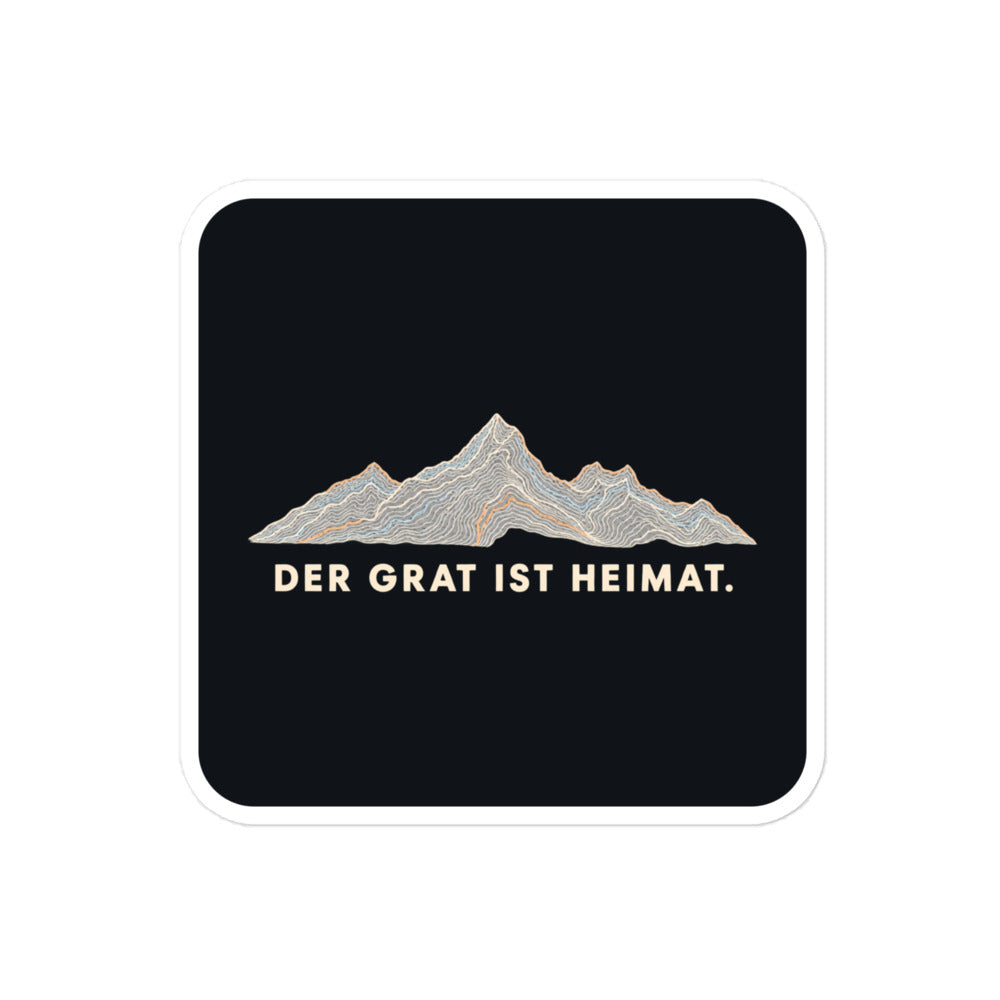 Der Grat ist Heimat Sticker – 10 × 10 cm