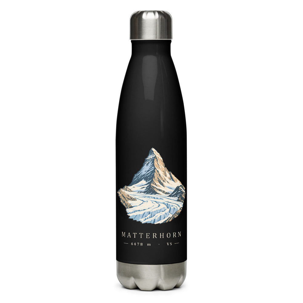 Matterhorn Gornergrat Trinkflasche – Schwarz