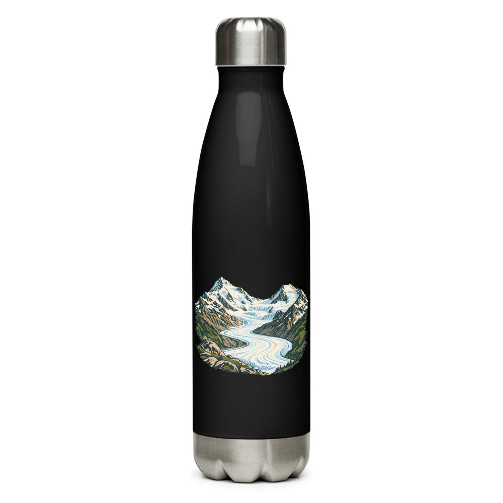 Piz Morteratsch Gletscherzunge Trinkflasche – Schwarz