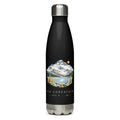 Piz Corvatsch Engadin Trinkflasche – Schwarz