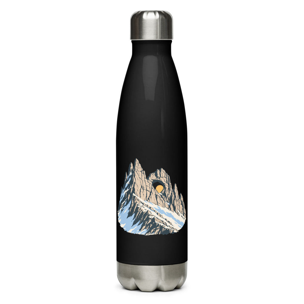 Tschingelhörner Martinsloch Trinkflasche – Schwarz