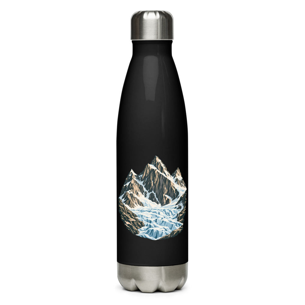 Fiescherhörner Eisbruch Trinkflasche – Schwarz