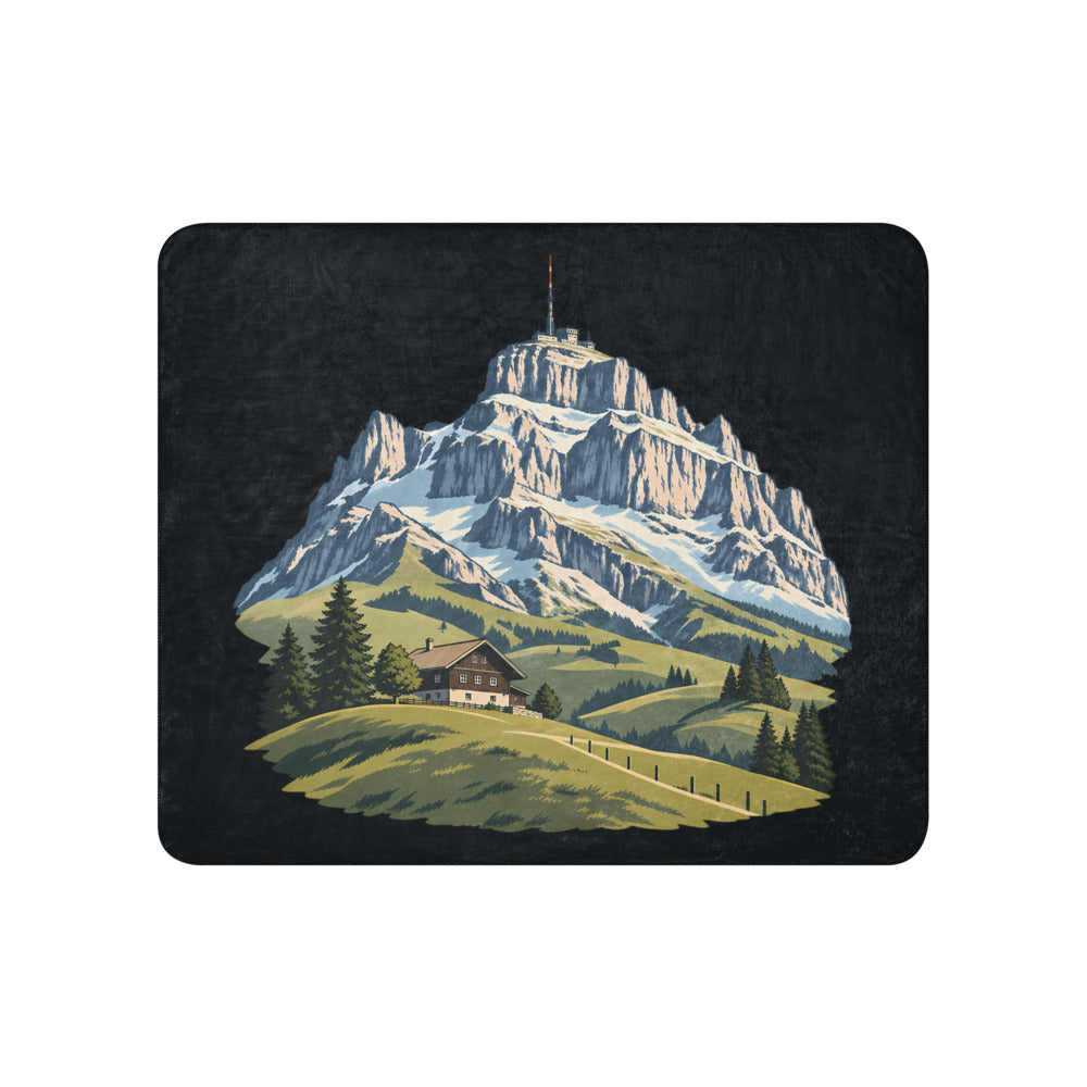 Säntis Appenzeller Hügel Sherpa-Decke – 50 × 60 Zoll (127 × 152 cm)