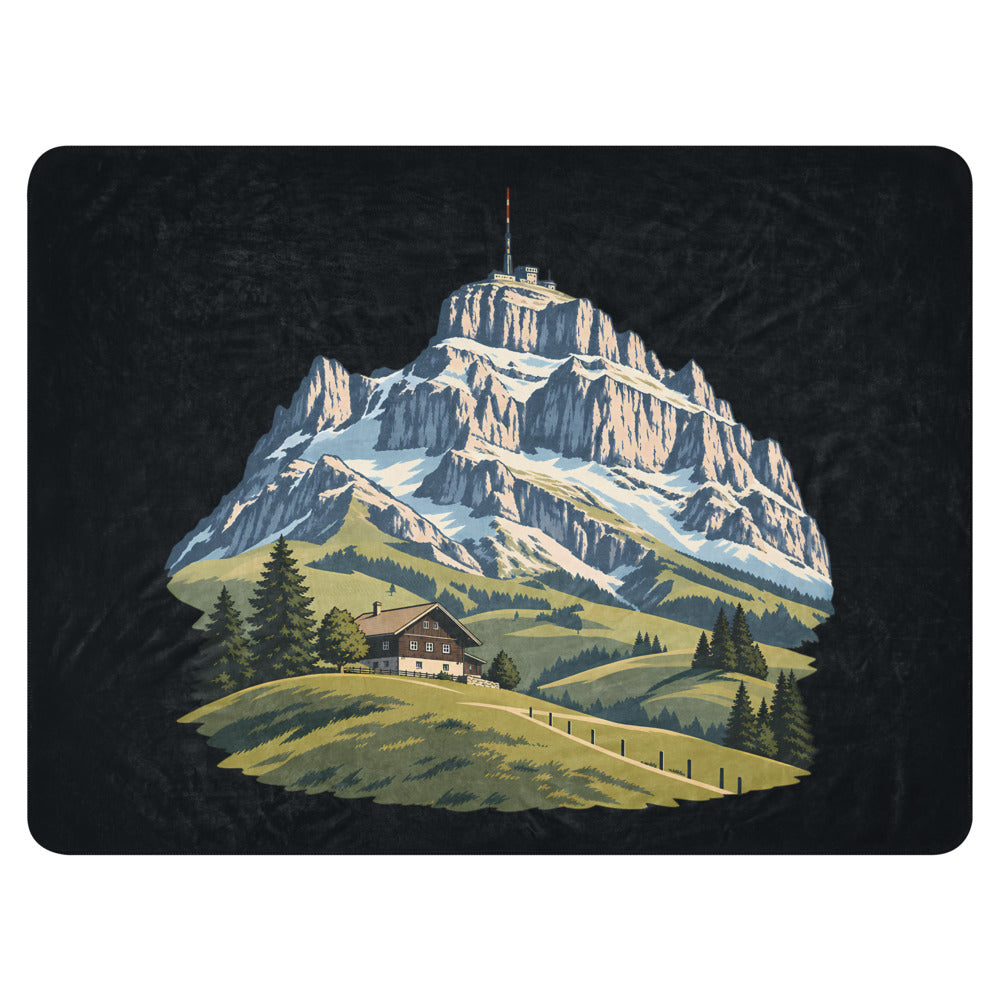 Säntis Appenzeller Hügel Sherpa-Decke – 60 × 80 Zoll (152 × 203 cm)