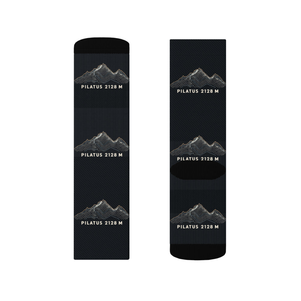 Pilatus Höhenlinien Socken – Socken