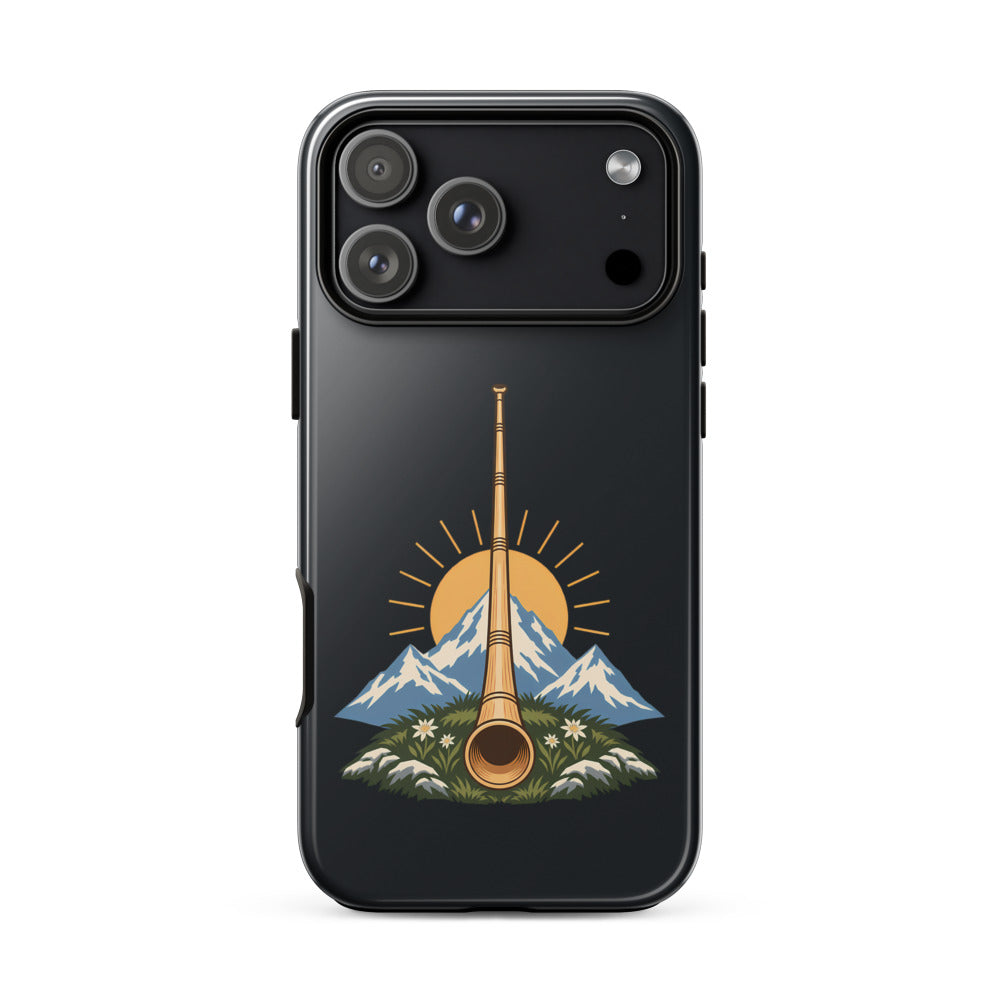 Alphorn bei Sonnenaufgang Handyhülle iPhone – Hülle