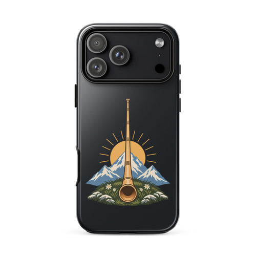 Alphorn bei Sonnenaufgang Handyhülle iPhone – Hülle