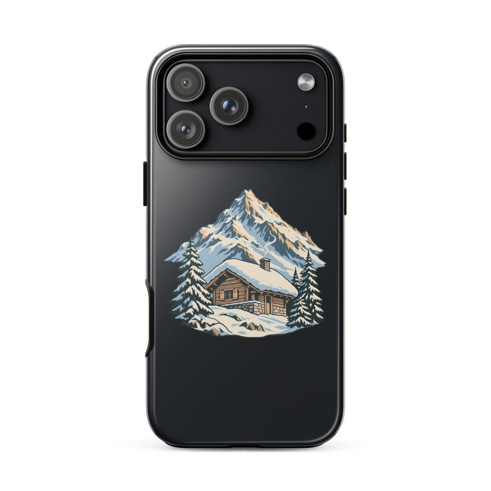 Holzhütte im Schnee Handyhülle iPhone – Hülle